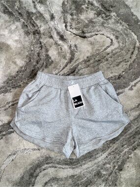 High-Waist Heather Gray Women's Lounge Shorts